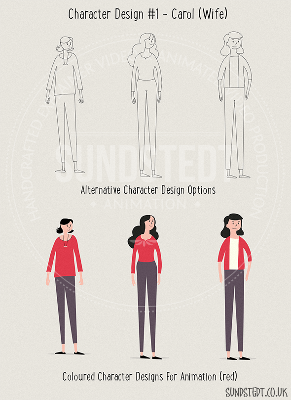 character concept sketches for online marketing plan