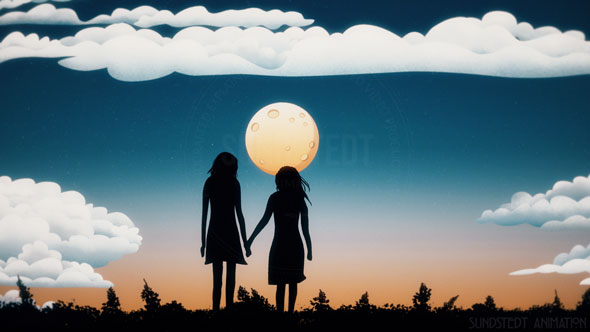 The Big Balloon to the Moon Animated Music Video