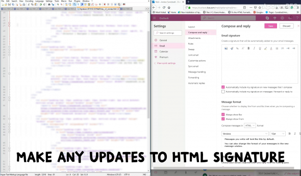 outlook signature formatting issues