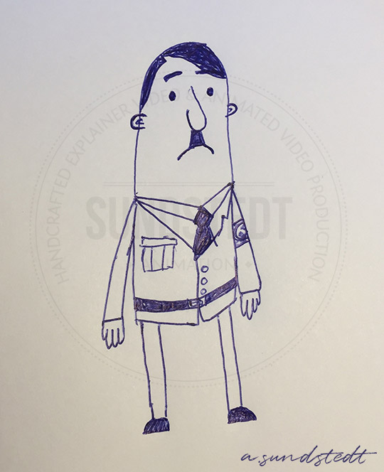 Fuhrer Character Design - Rough Sketch - Sundstedt 2019