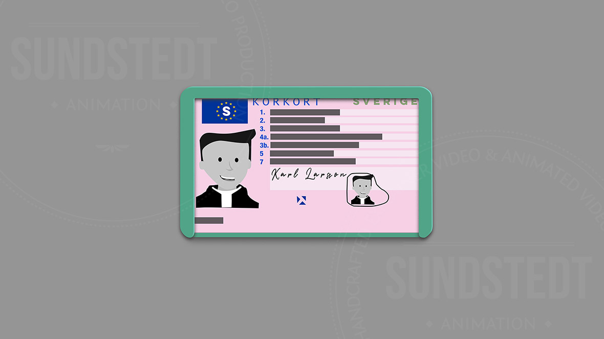 Triple Card Holder Driving License - Sundstedt Animation