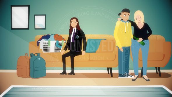 animations with key messages focusing on young people, alcohol and drugs