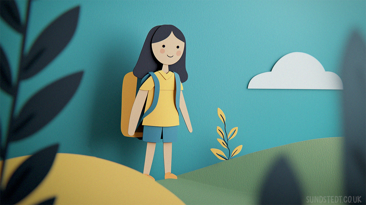 digital paper cutout animation for music videos