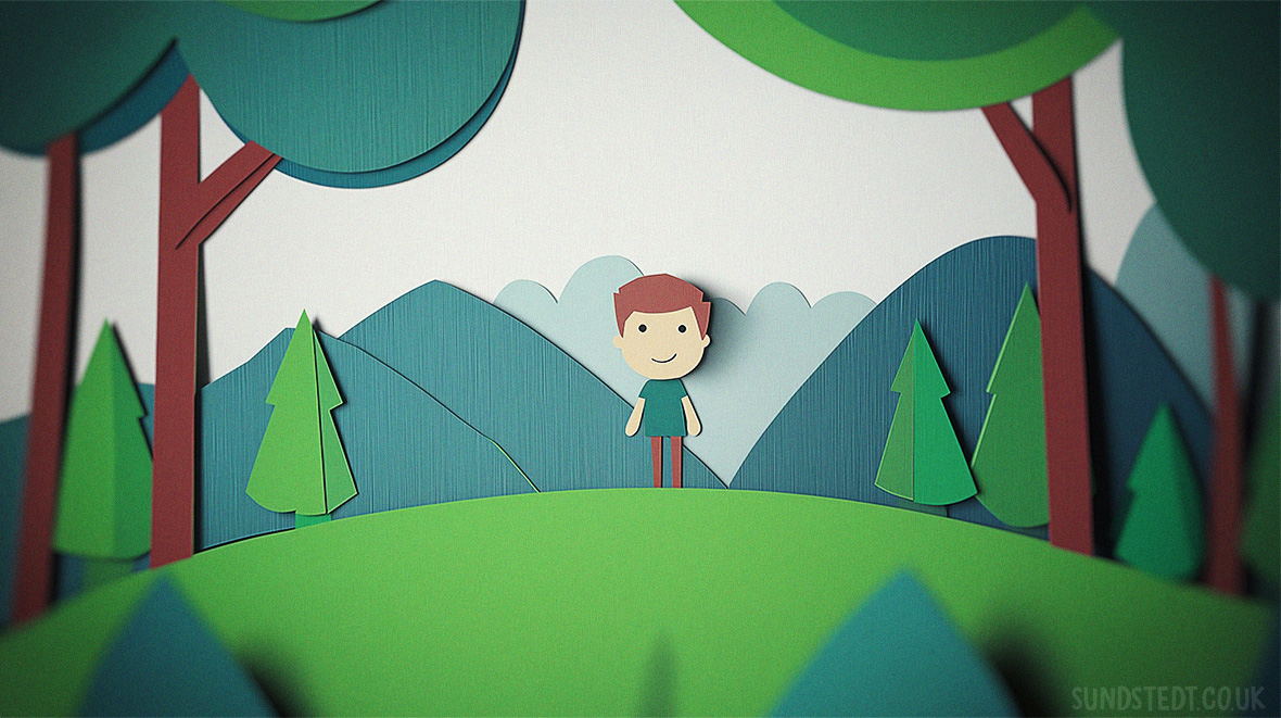 explainer video in digital paper cutout animation style